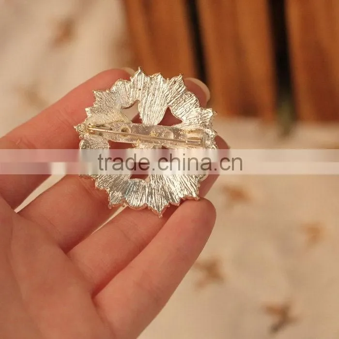 Updated exported large rhinestone brooch for wedding