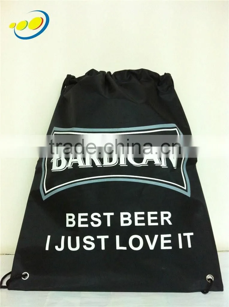 High quality wholesale polyester drawstring backpack bag printing