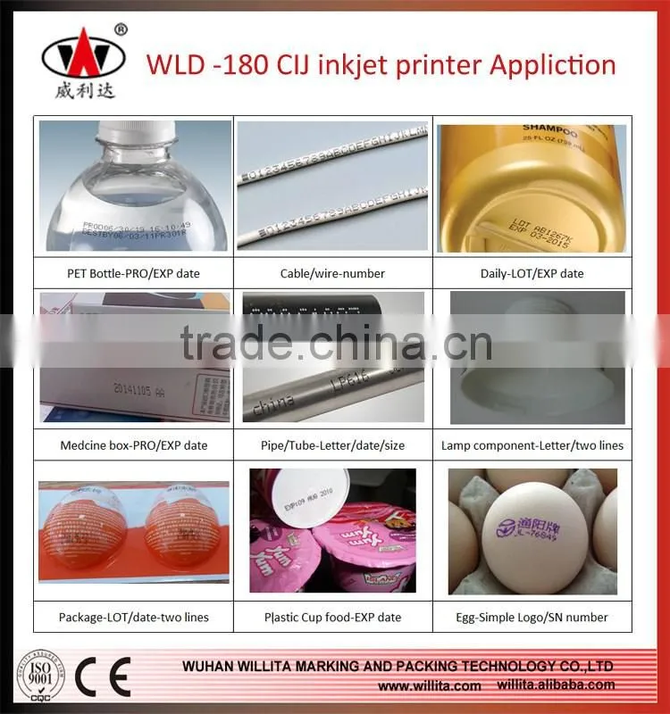 Black ink medicine box small character continuous ink jet printer