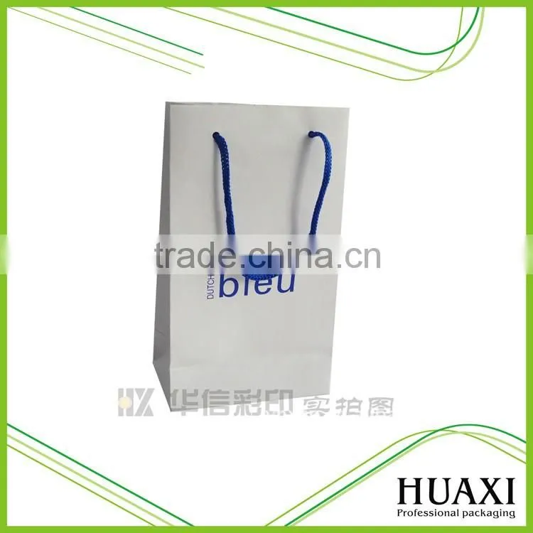 Custom logo matt laminated clothings packing white bags