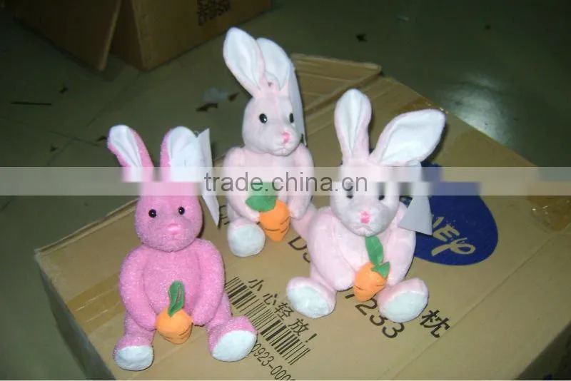 Plush Rabbit Toy, Stuffed Hare, Brown Bunny
