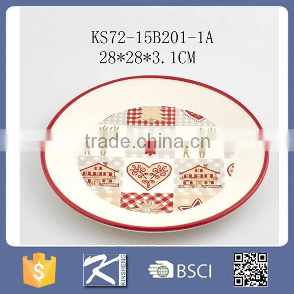 Eco-friendly stoneware round plate