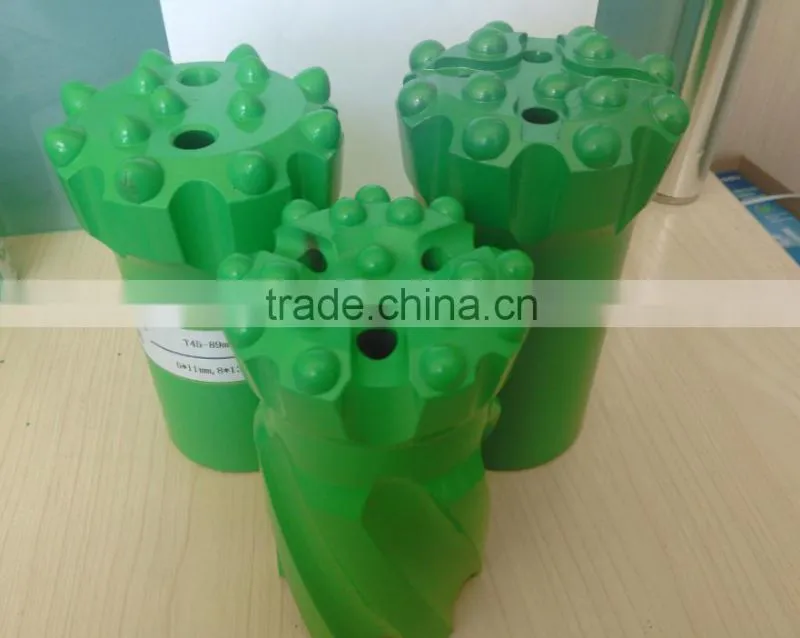 t38 retrac 76mm 89mm thread drilling button bit with spherical and ballistic buttons