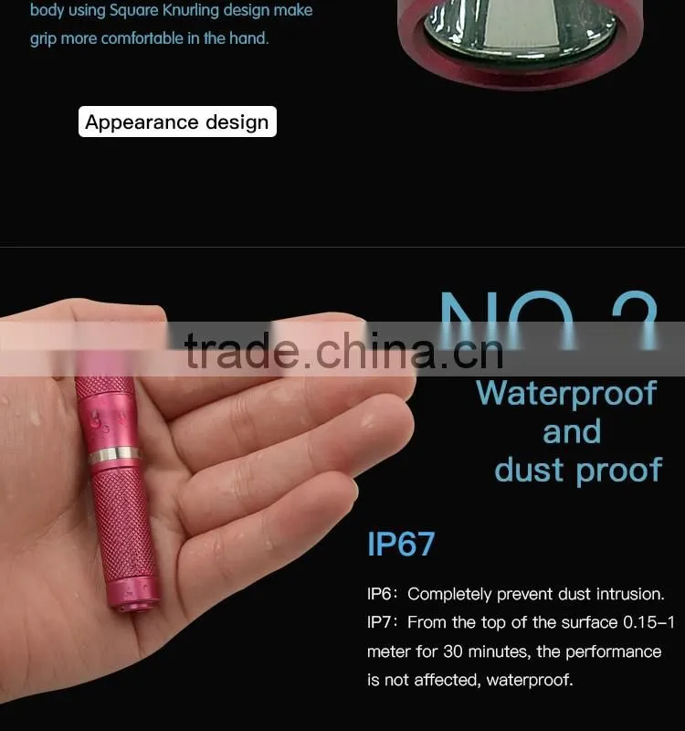 LuckySun Designer hot selling 200m long range 10440 AAA battery Night Torch lanterna led