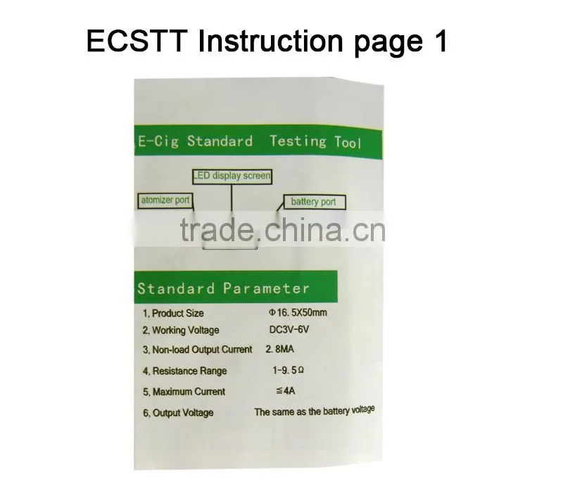 Original E-Cig Standard Testing Tool atomizer ohm meter volt/ohm meter
