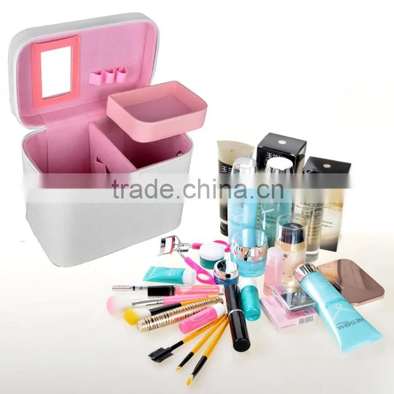 Big Capacity PU Leather Make Up Bag A Set Cosmetic Bag