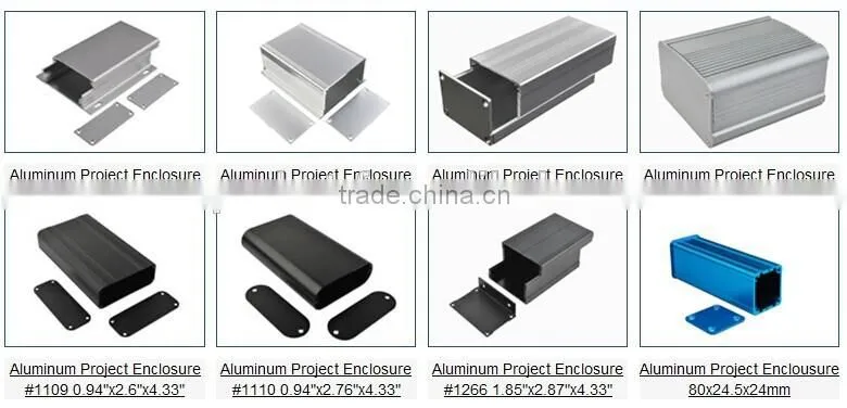 Blue custom machining enclosure aluminum boxes