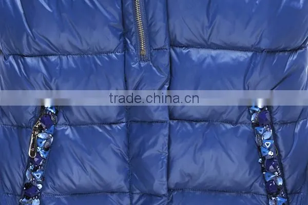 custom lady sleeveless down vest