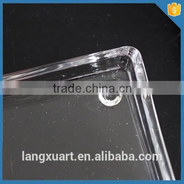 LXHY-P017 Cheap Clear square shape heat resistant glass plate