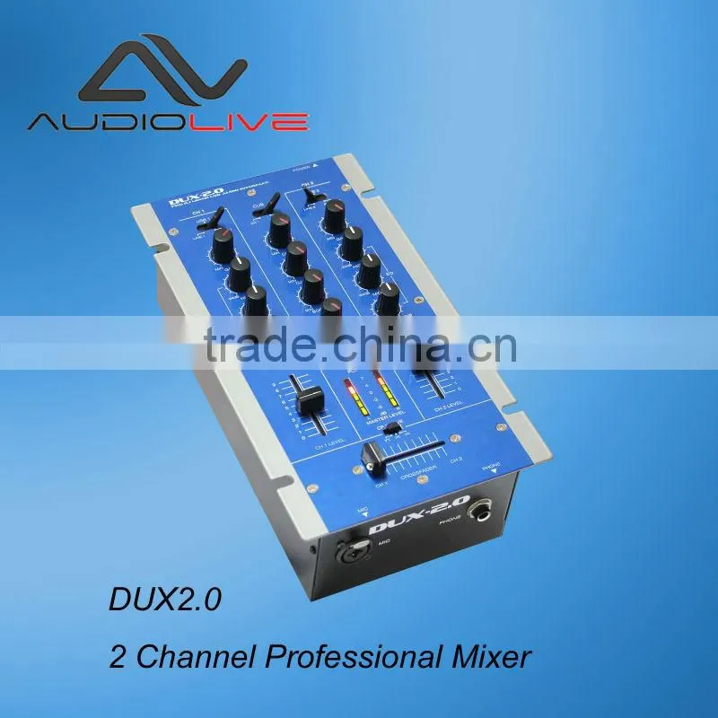 Professional Two-Channel Scratch Mixer with 3-band EQ per Channel and USB MP3 DUX2.0 Made In China