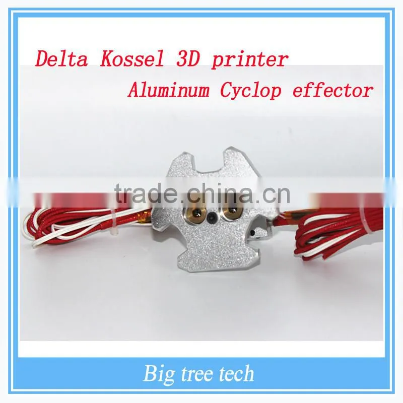 China Wholesale Delta Kossel 3D printer aluminum Cyclop effector + hot end assembly kit 1.75mm filament for kossel