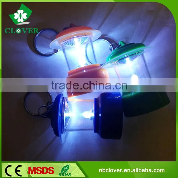 Camping light shape 1 LED plastic led keychain flashlight for kids