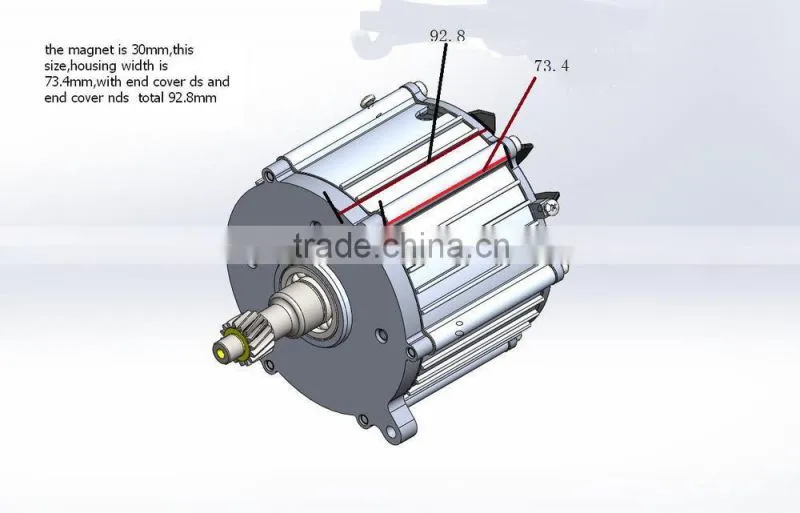 bldc motor for electric vehicle used for passenger