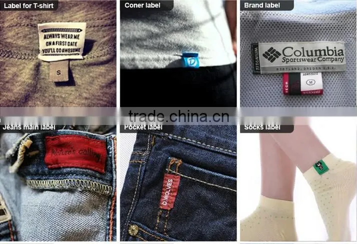 Free sample high quality polyester sewing clothing main label