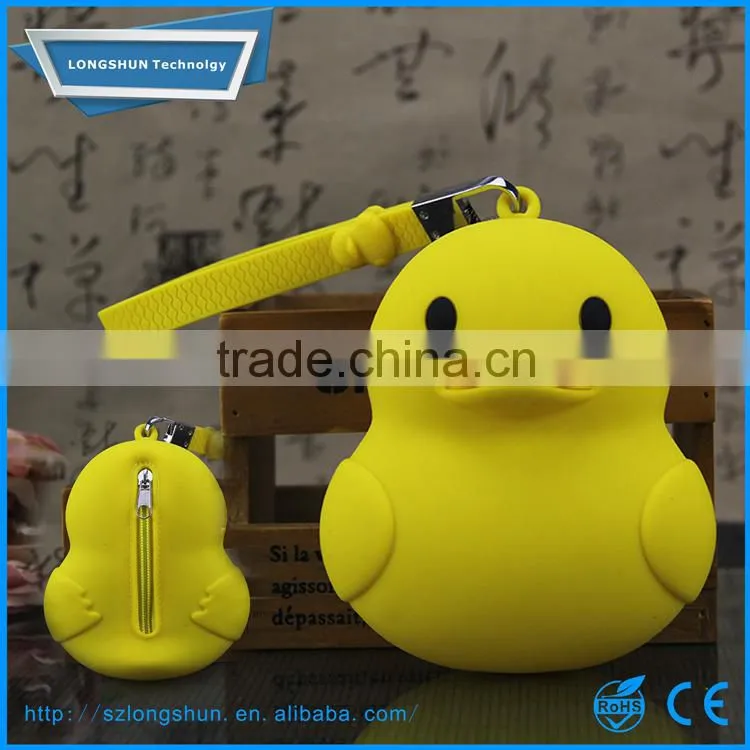 Silicone lovely Donald duck pattern coin pouch/wallet/purse