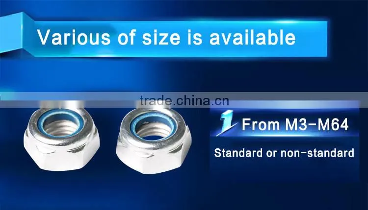 DIN985 Hex lock nylon insert nut