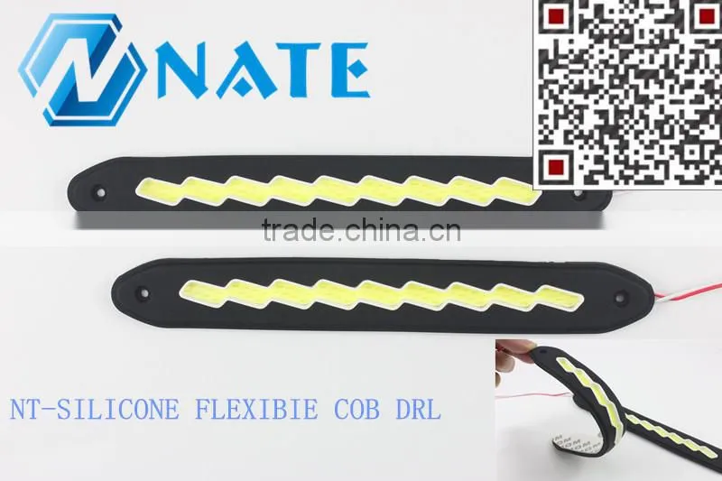 Newest car flexible led drl/ auto led daytime running light COB led drl 12V
