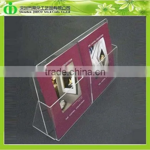 DDE-B186 Trade Assurance Shenzhen Factory Wholesale Clear Acrylic Retail Book Holder