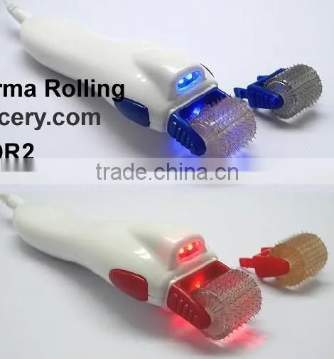 new design photon led derma roller with vibration photon led light