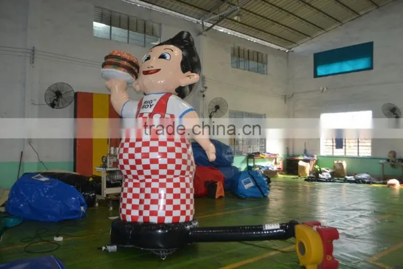 SUNJOY 2016 hot-selling inflatable cartoon characters advertisement cartoon for restaurant