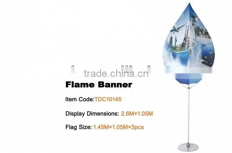 2014 newest 3D Banner stand: Flame Banner, Led lighting inside
