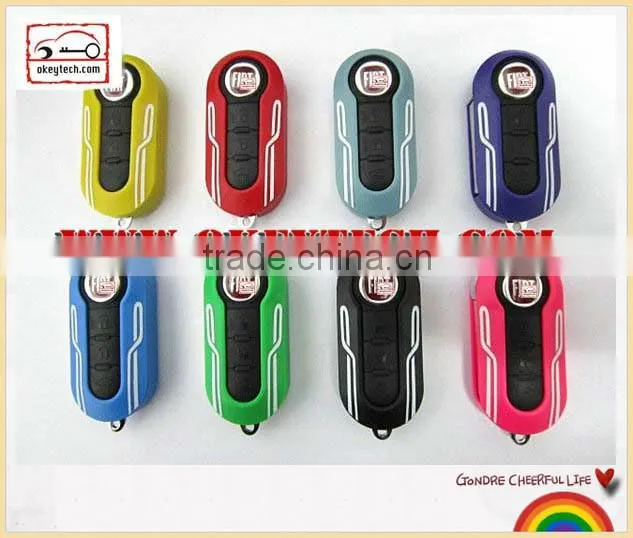 OkeyTech Fiat 3 button modified flip remote key shell for shell key fiat 500 key cover fiat 500 key