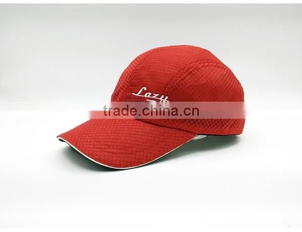 Mens New 5 Panel Hat Blank Twill Golf Cap In White Wholesale Golf Caps