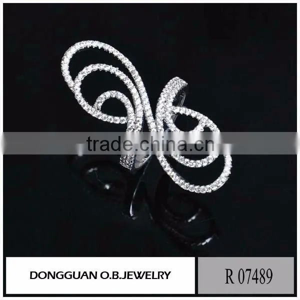 925 sterling silver zircon ring/new designs fashion jewelry with factory price