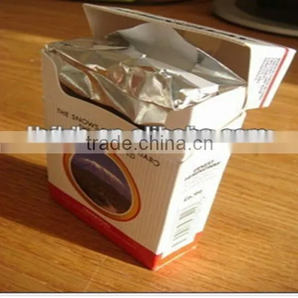 China supplier gold color aluminium foil laminated to paper for cigarette box liners