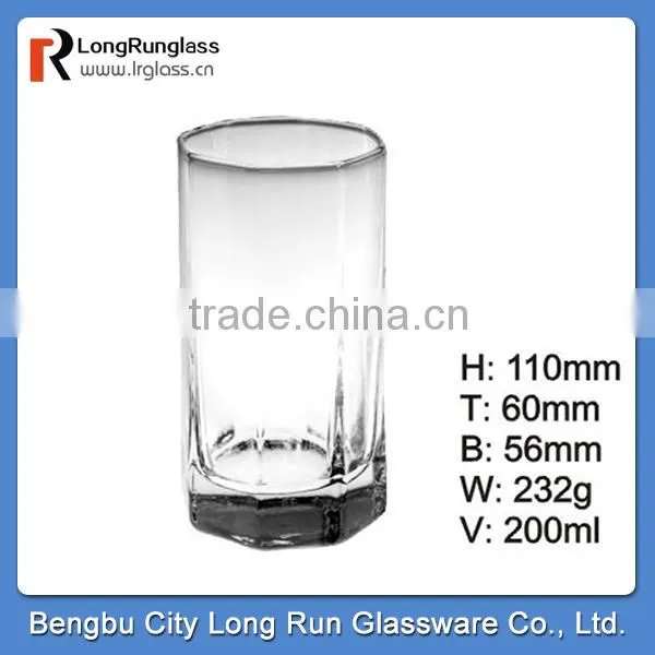 LongRun 210ml FDA and SGS high quality shot glass unique glass cup