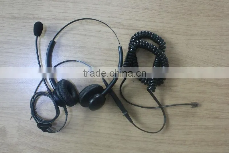 Professional noise cancelling call center headset with QD optional