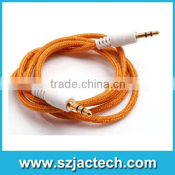 audio cable Car Stereo Cable 3.5mm Braided Audio Cable