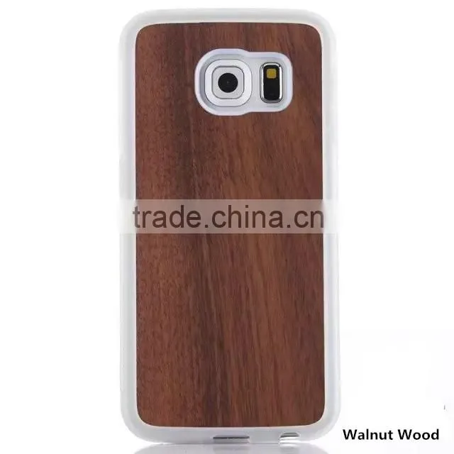 TPU Design Bamboo Phone Case Wood Mobile Phone S6 Cover