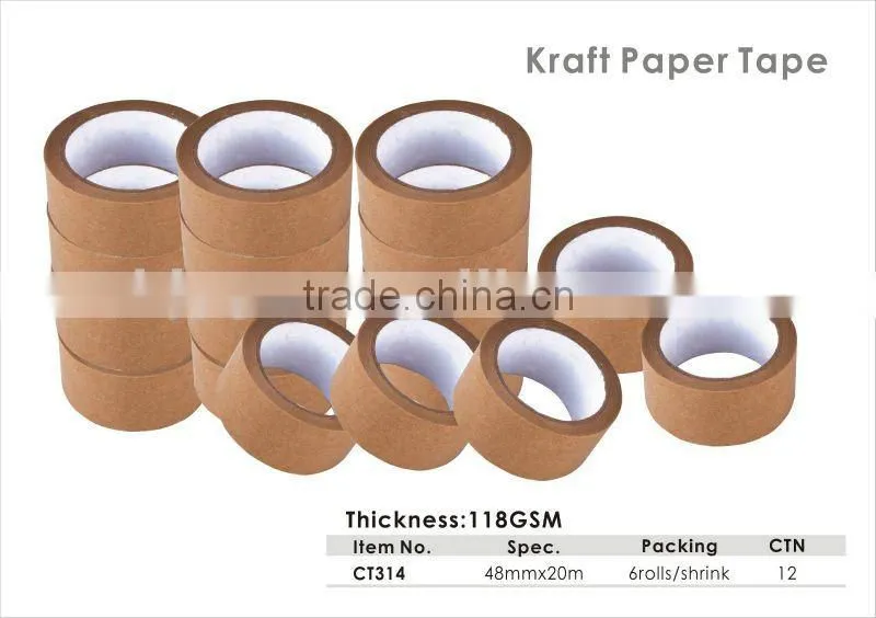 Popular Adhesive Kraft Gummed Paper Tape