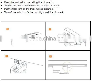 High lumen clothing store led track light housing 35w with Philips driver