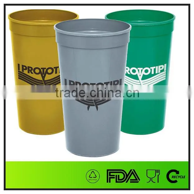 22 oz pp material plastic stadium cup