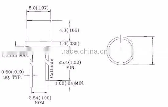 5mm Dia.Cyclindrical LED Lamp