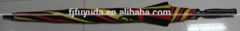 red yellow black combination multi-color fiberglass fashion golf Umbrella
