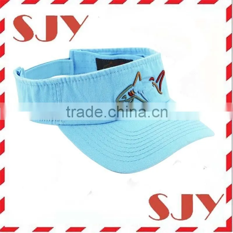 Wholesale sun visor 3D embroidery fashion golf sport visor hat