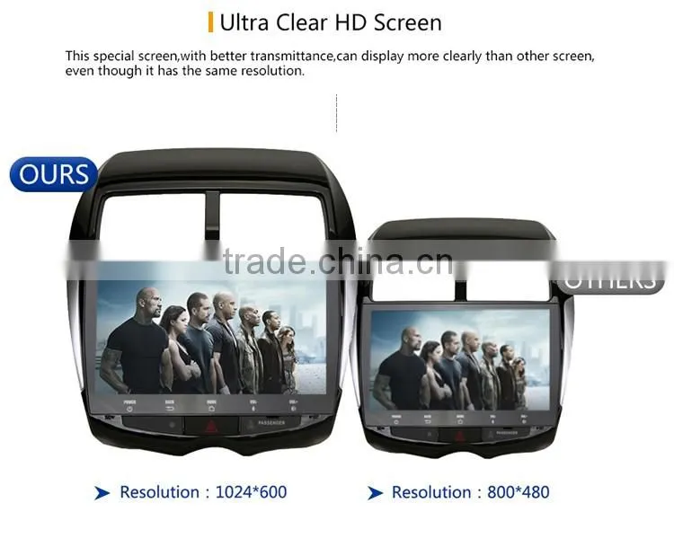 10.1 Inch High quality double din Audio car gps dvd player for Mitsubishi ASX