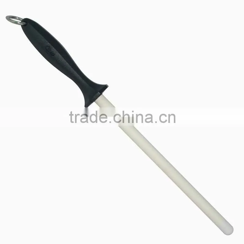Unique patent Impact-Resistant ceramic sharpening steel kitchen accessory
