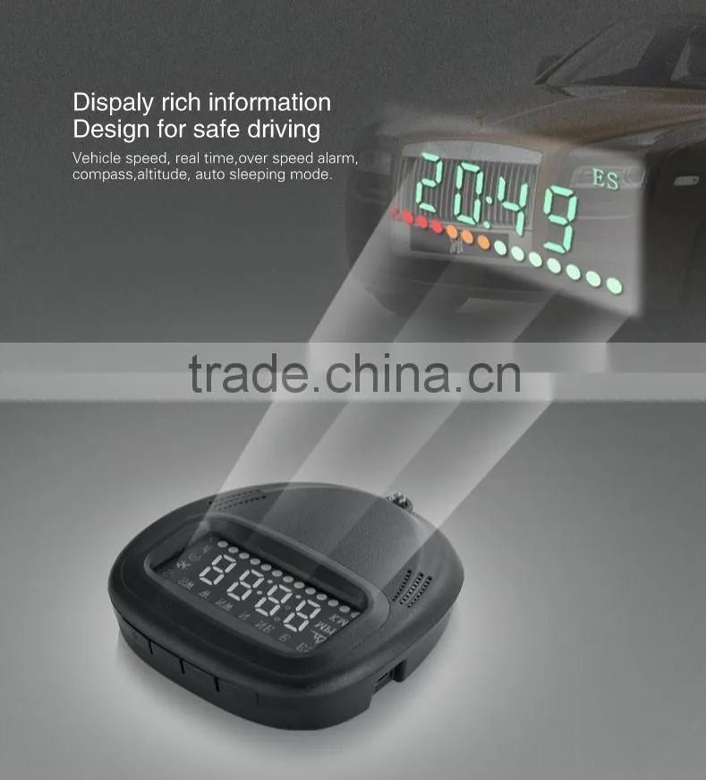 A1 GPS Head Up Display A1 GPS HUD OBD-II HUD Head Up Display Apply for All Cars in the World