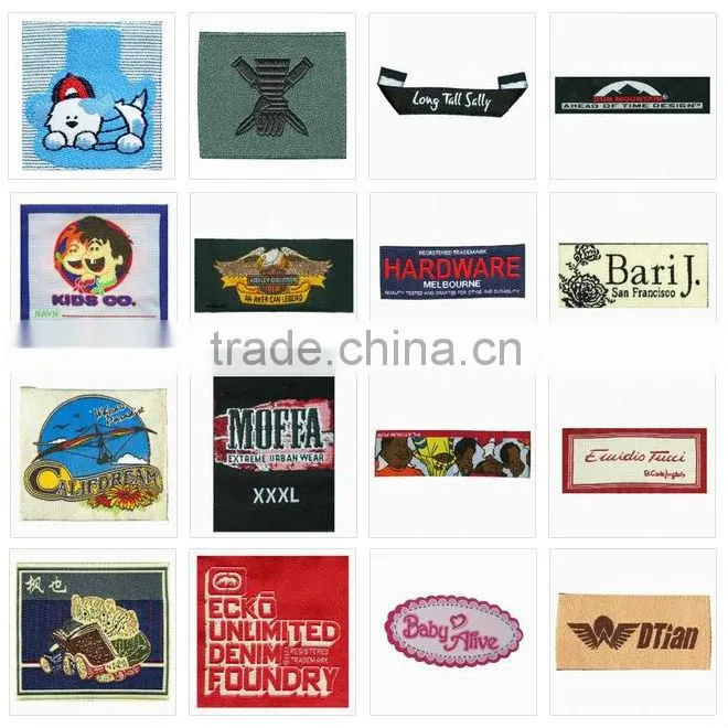 custom washable soft clothing woven printed label