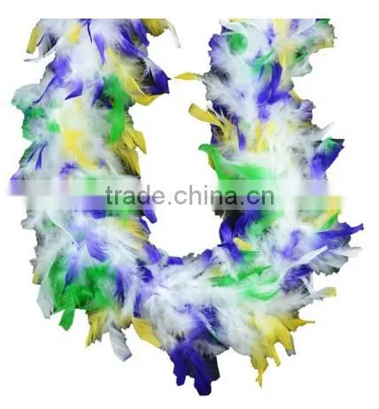 Deluxe Costume Accessory Feather Boa with colorful tips