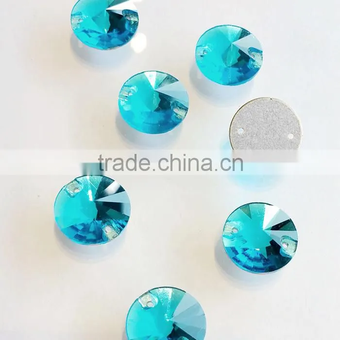 Light Topaz Rivoli Sew On strass