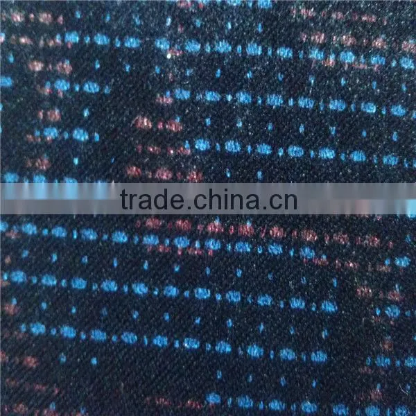 High quality good strech printing korean velvet /uphostery fabric