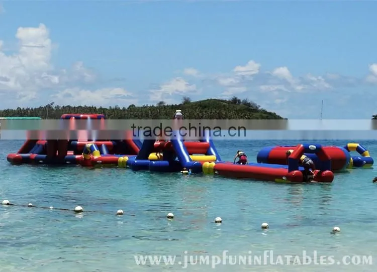 Swiming pool games inflatable aqua obstacle course for chidlren/adults floating obstacle course 2016 sale