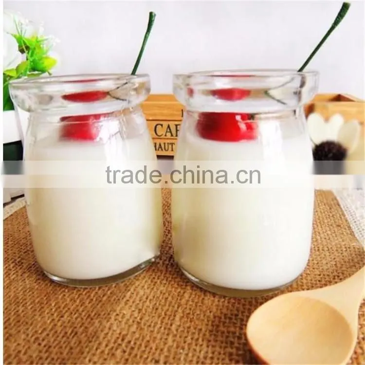 Factory direct sale & microwave safety pudding glass bottle milk cup 100ml in stock.