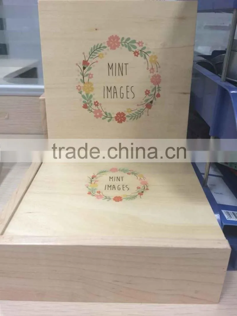popular wedding gift Gift Wooden USB Sticks New Custom Wooden box Silk Print logo usb 2.0 memory flash stick pen drive