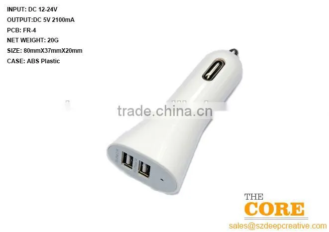 K2 two USB port car charger,2 port car charger,cheap car usb charger,Auto Charger